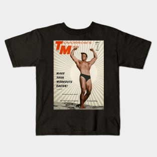 TOMORROW'S MAN - Vintage Physique Muscle Male Model Magazine Cover Kids T-Shirt